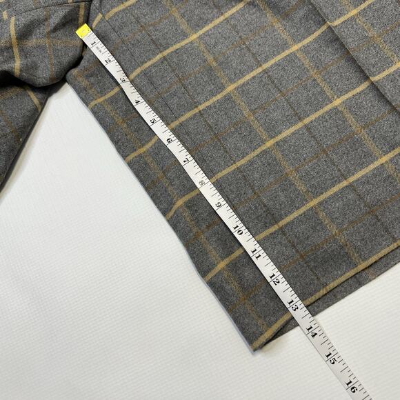 Anthropologie Cartonnier Shorts 6 Gray Flannel Plaid Bermuda Golf Urban - Picture 3 of 11